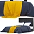 Luxury Tufted Bed: Elegant Design & Comfort 3D model small image 1