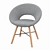 Elegant Coughlin Side Chair 3D model small image 1