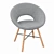 Elegant Coughlin Side Chair 3D model small image 2