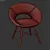 Elegant Coughlin Side Chair 3D model small image 3