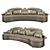 New Liberty Style Sofa 3D model small image 1