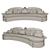 New Liberty Style Sofa 3D model small image 2