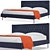 Sleek and Stylish LIPP King Bed 3D model small image 1