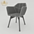 Velvet Wood OM Chair by Megastyle 3D model small image 2