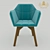 Velvet Wood OM Chair by Megastyle 3D model small image 3