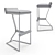 Okha Faye Leather Bar Stool 3D model small image 3