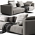 Elegant Flexform Lario Sofa 3D model small image 1