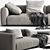 Elegant Flexform Lario Sofa 3D model small image 2