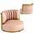 Rose Leather Armchair 3D model small image 1