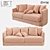 LoftDesign 1808: Stylish Fabric Sofa 3D model small image 1
