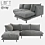 Modern LoftDesign Sofa, 257x185x92cm 3D model small image 1