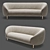 Elegant Lucien Sofa by Kelly Wearstler 3D model small image 1