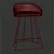 Sleek Modern Bar Stool 3D model small image 3