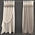 Lace Curtain Set: Customizable Colors 3D model small image 2