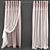 Lace Curtain Set: Customizable Colors 3D model small image 3