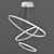 Sleek LED Ring Chandelier 3D model small image 1