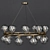 Elegant Glass Ball Chandelier 3D model small image 1