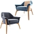 Luxurious Milla Velvet Armchair: Elegant Comfort at Its Finest 3D model small image 2