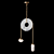 Brass Marble Handblown Pendant 3D model small image 1