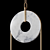 Brass Marble Handblown Pendant 3D model small image 2