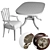 Palmerstone's Brass Rosette Dining Set 3D model small image 3