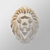 Golden Polygon Lion Sculpture 3D model small image 2