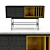 Yellow Modern Sideboard 140cm 3D model small image 1