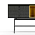 Yellow Modern Sideboard 140cm 3D model small image 2
