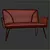 Elegant Raymond Settee 3D model small image 3