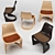 Sleek Cado Chairs: Modern Molded Plastic 3D model small image 3