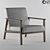 Comfortable Ekenaeset Armchair in Isunda Grey 3D model small image 1