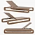 Elegant Line Chaise: Wood, Fabric, and Steel 3D model small image 2