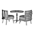 Amari Kids Table and Chairs Set 3D model small image 3