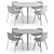 Modern Hay Dining Set 3D model small image 2
