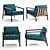 Elegant Molteni&C Gillis Armchair 3D model small image 1