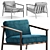 Elegant Molteni&C Gillis Armchair 3D model small image 3