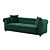 Contemporary Heath-Field Green Sofa 3D model small image 1