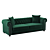 Contemporary Heath-Field Green Sofa 3D model small image 2