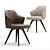 Elegant Leslie Dining Chair - Minotti 3D model small image 1