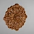 Elegant Gold Carved Baroque Decor 3D model small image 2