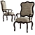 Colorblock Bergere Chair: Exceptional Luxury! 3D model small image 1