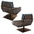 Sleek Voyage Armchair 3D model small image 2