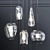 Elegant Melody: Glass & Metal Pendant Light 3D model small image 1