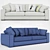 Elegant Sitka Quartz White Sofa 3D model small image 3