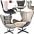 Contemporary Calligaris Lazy Armchair 3D model small image 1