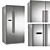 Bosch KAN90VI20R: Sleek and Spacious Refrigerator 3D model small image 1