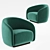 Luxury Fendi Fanny Armchair: Unmatched Comfort 3D model small image 1