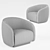 Luxury Fendi Fanny Armchair: Unmatched Comfort 3D model small image 3