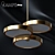 Gilded Circle Pendant Chandelier 3D model small image 1