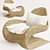 Cozy Cushioned Armchair 3D model small image 2